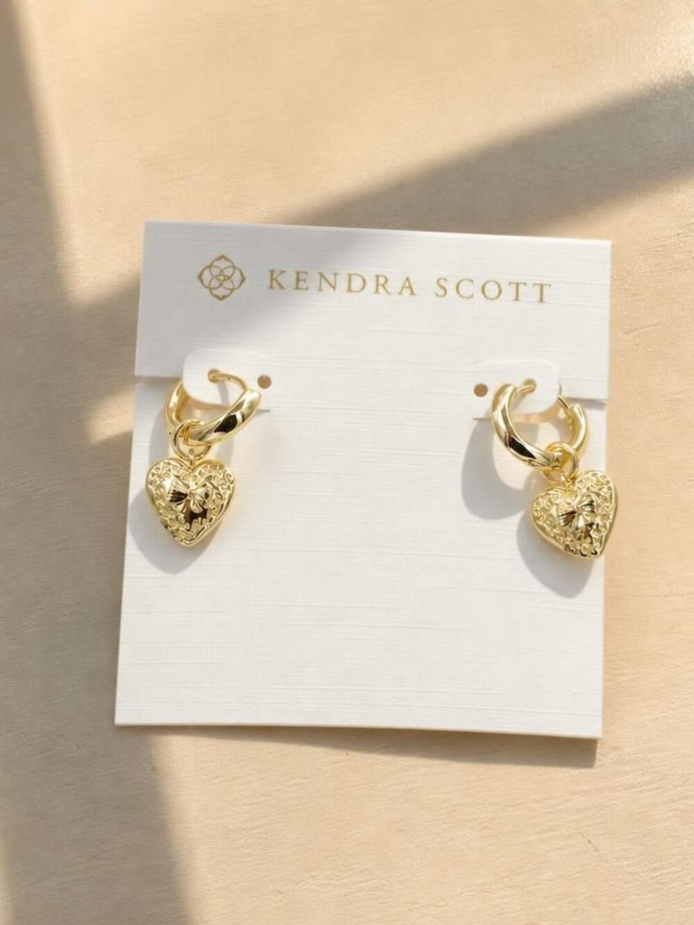 Kendra Scott x LoveShackFancy Heart Gold Convertible Huggies